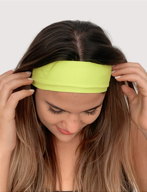 Faixa de cabelo - verde citrus - (5 cm)