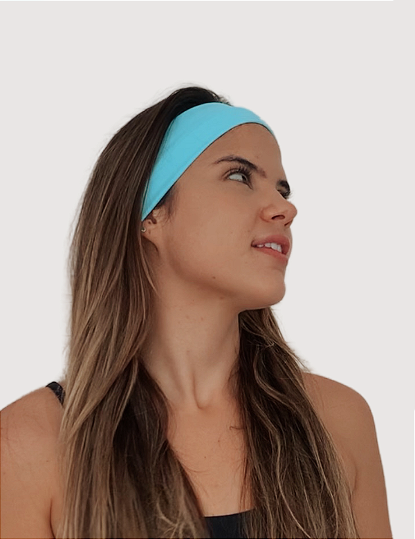 Faixa de cabelo  - azul claro - (5 cm)