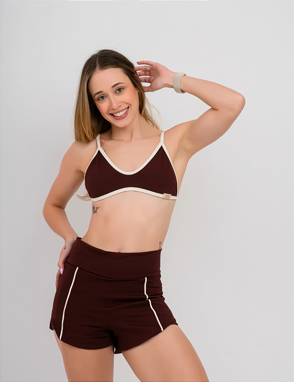 Short Soltinho Chocolate