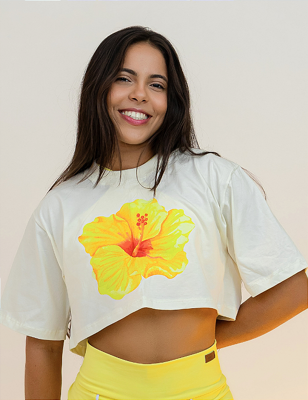 Cropped Oversized Flor de Sol