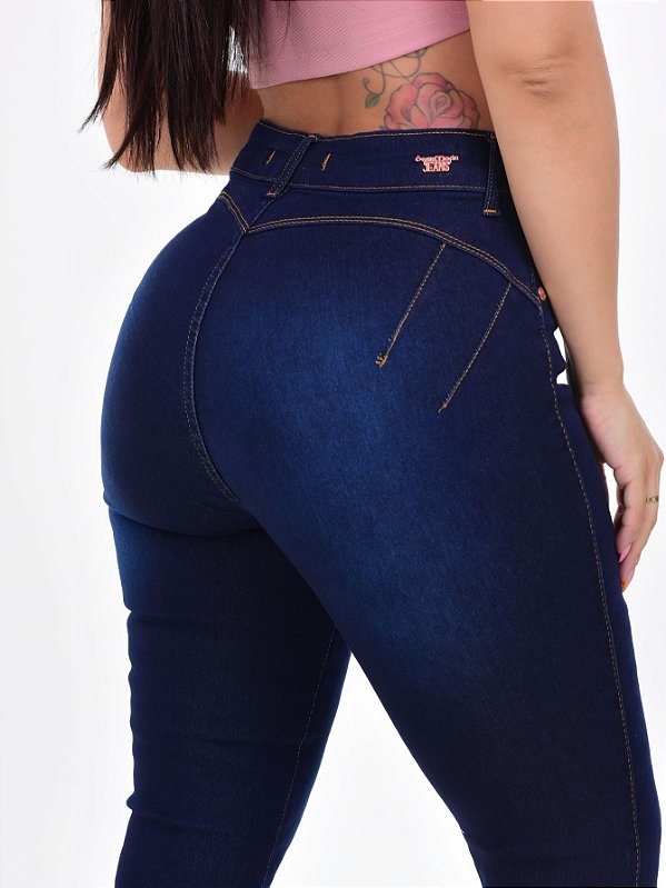Calça Feminina Detalhada Levanta Bumbum Cintura Alta Destmoda.