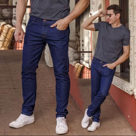 Calça Jeans Masculina Slim Fit C/ Elastano Lycra Linha Premium