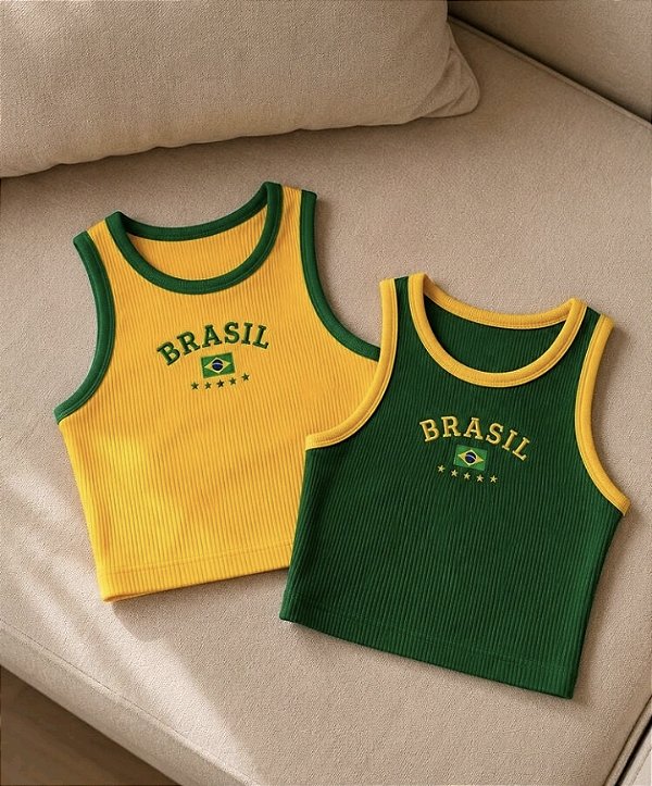 Kit 2 Croppeds Canelada Moda Copa