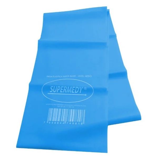 FAIXA ELÁSTICA SUPERBAND  FORTE AZUL SUPERMEDY