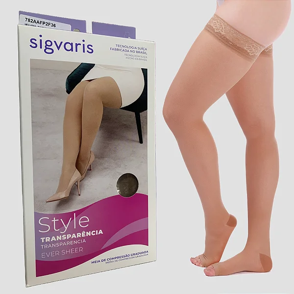 MEIA 7/8 20-30 EVER SHEER STYLE ABERTA 782- SIGVARIS