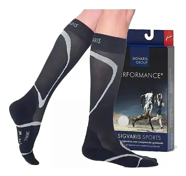 MEIA 3/4 20-30 ESPORTE PERFORMANCE  Preta- SIGVARIS