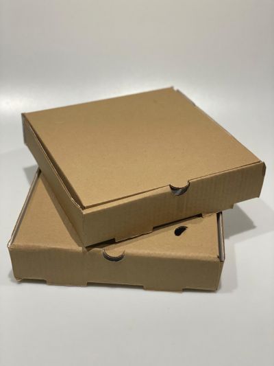 Caixa Papelão Quadrada (25 x 25 x 6 cm ) lisa p/ salgados, doces, pizza - 25 unidades