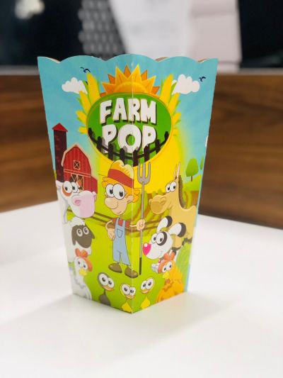 Caixinha de Pipoca Mini Farm Pop - 100 unidades
