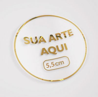 Lacre adesivo (5,5 cm) Hot Stamp Personalizado