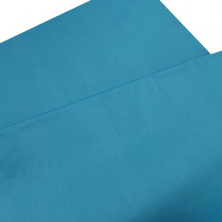 Papel Seda (48x60 cm) Perolizado Azul Aqua- Pcte 20 unid