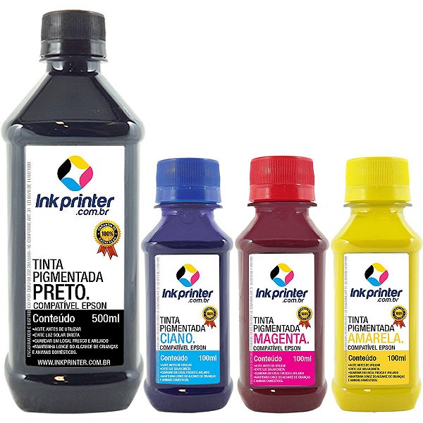 Tinta Pigmentada InkPrinter para Impressora Epson (800ml)