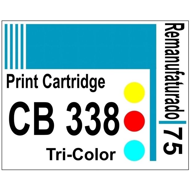 Etiqueta para Cartucho HP75 Color (CB338) - 10 unidades