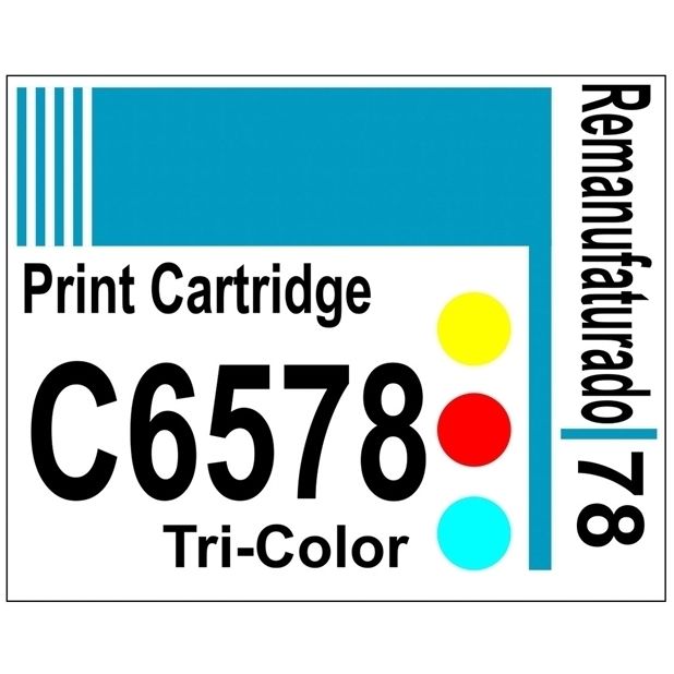 Etiqueta para Cartucho HP78 Color (C6578) - 10 unidades