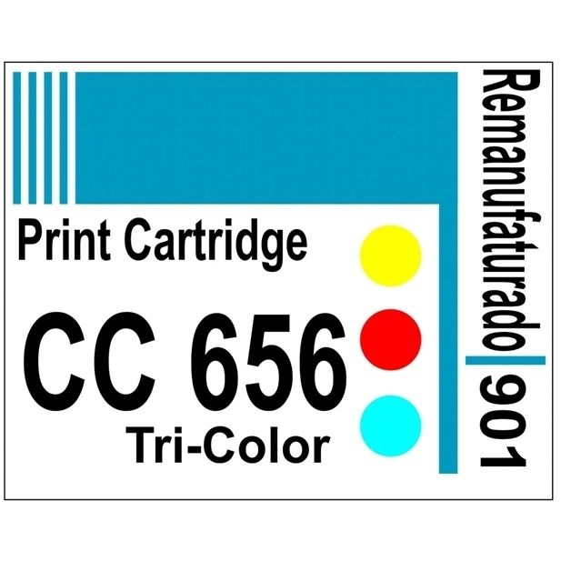 Etiqueta para Cartucho HP901 Color (CC656) - 10 unidades
