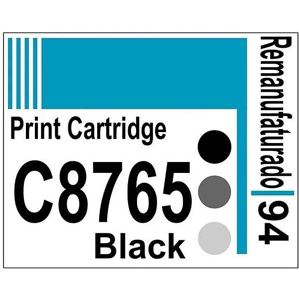 Etiqueta para Cartucho HP94 Black (C8765) - 10 unidades