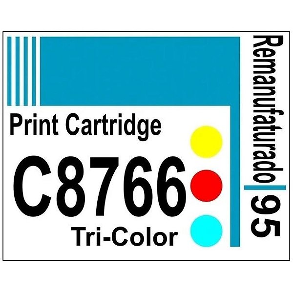 Etiqueta para Cartucho HP95 Color (C8766) - 10 unidades