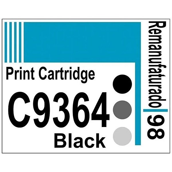 Etiqueta para Cartucho HP98 Black (C9364) - 10 unidades