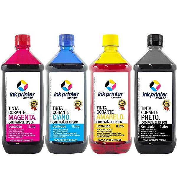 Tinta Corante InkPrinter para Impressora Epson (4 litros)