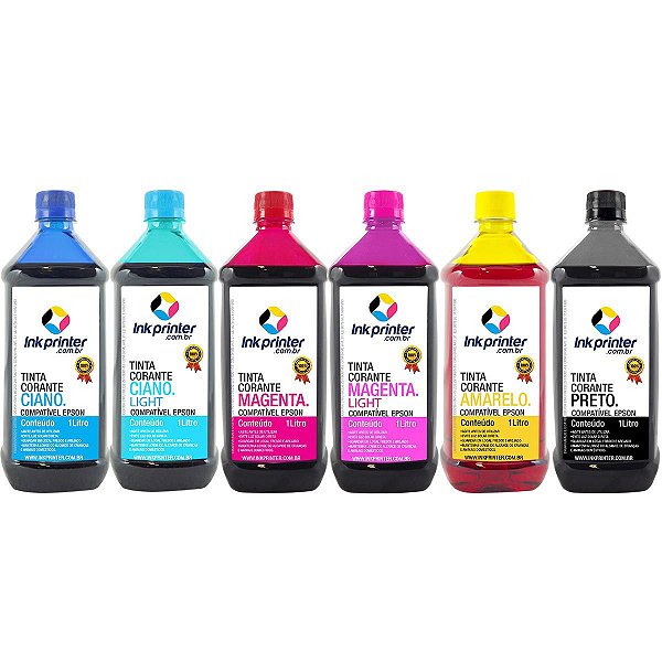 Tinta Corante InkPrinter para Impressora Epson (6 litros)