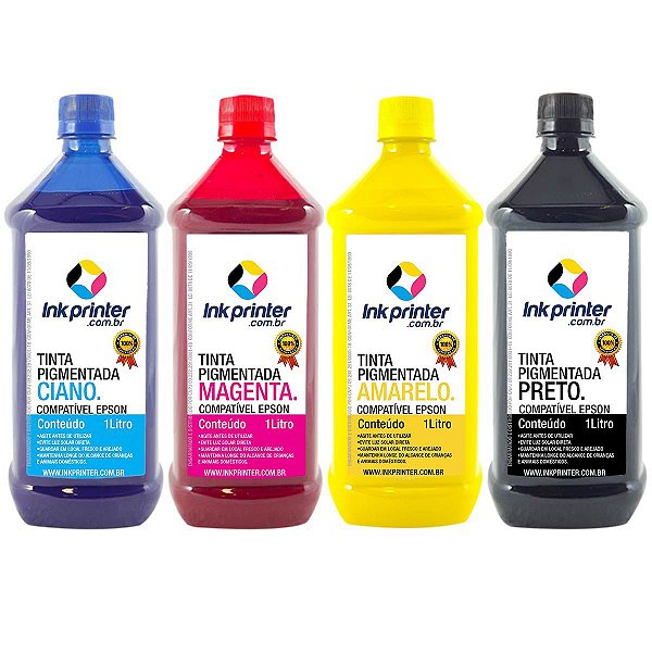 Tinta InkPrinter Pigmentada para Impressora Epson (4 litros)