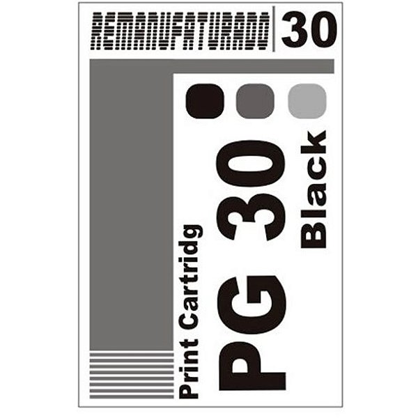 Etiqueta para Cartucho Canon 30 Black (PG 30) - 10 Unidades
