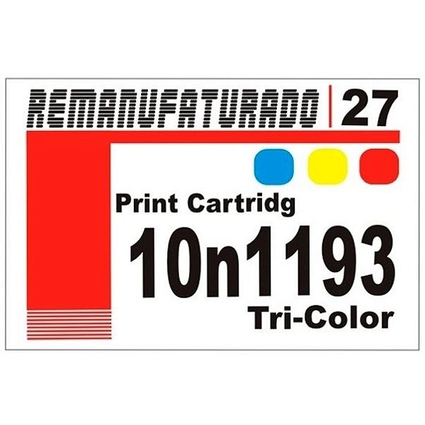 Etiqueta para Cartucho Lexmark 27 Color (10n1193) - 10 Unidades