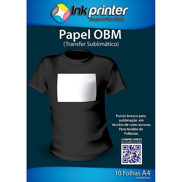 Papel OBM Termocolante para Sublimação A4 (10 folhas)