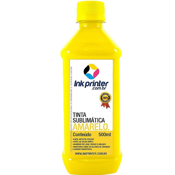 Tinta Sublimática InkPrinter Amarela Para Sublimação (500ml)