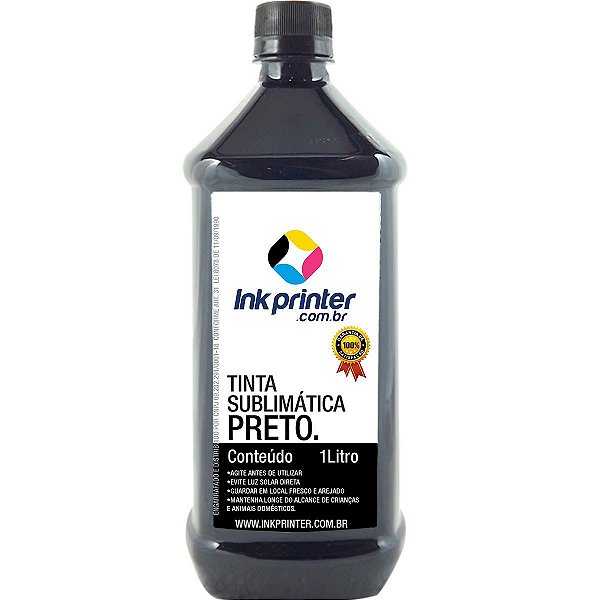 Tinta Sublimática InkPrinter Preta Para Sublimação (1 litro)