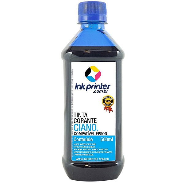 Tinta Corante InkPrinter Ciano para Impressora Epson (500ml)