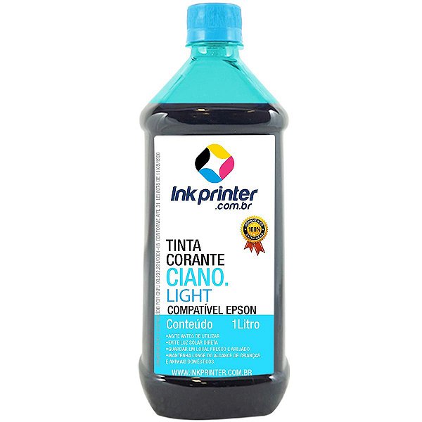 Tinta Corante InkPrinter Ciano Light para Impressora Epson (1 litro)