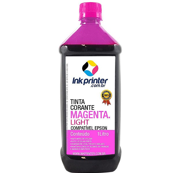 Tinta Corante InkPrinter Magenta Light para Impressora Epson (500ml)