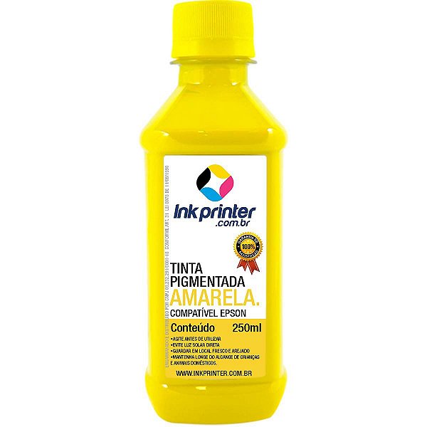 Tinta InkPrinter Amarela Pigmentada para Impressora Epson (250ml)