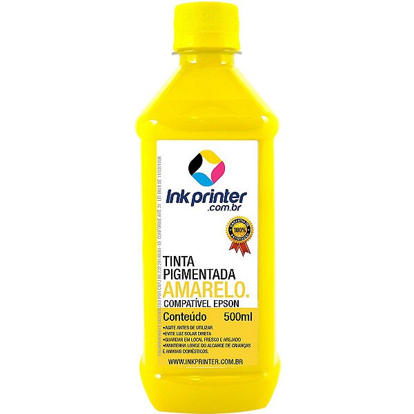 Tinta InkPrinter Amarela Pigmentada para Impressora Epson (500ml)
