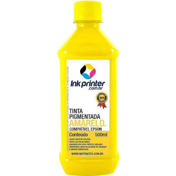 Tinta InkPrinter Amarela Pigmentada para Impressora Epson (500ml)