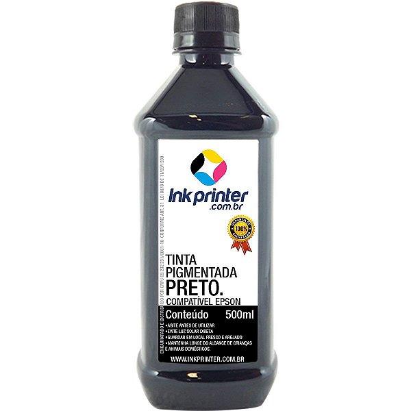 Tinta InkPrinter Preta Pigmentada para Impressora Epson (500ml)