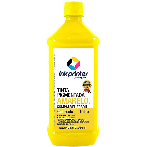 Tinta InkPrinter Amarela Pigmentada para Impressora Epson (1 litro)