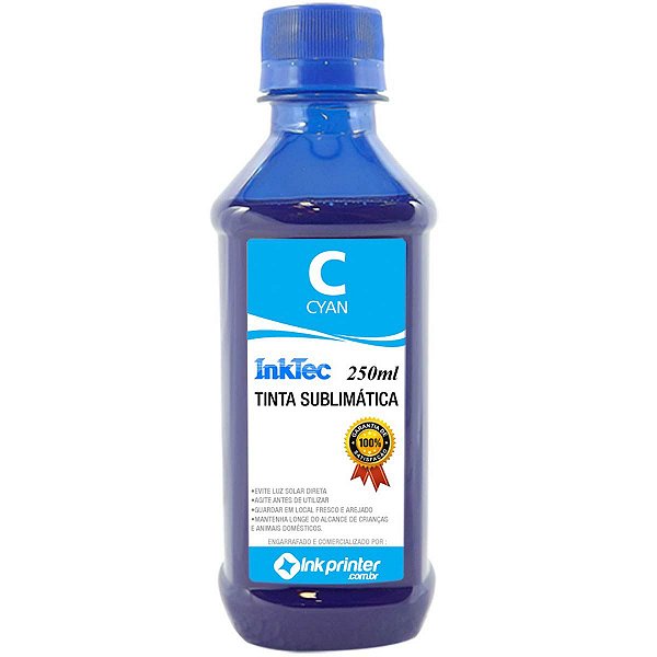 Tinta Sublimática InkTec Para Sublimação - Ciano (250ml)