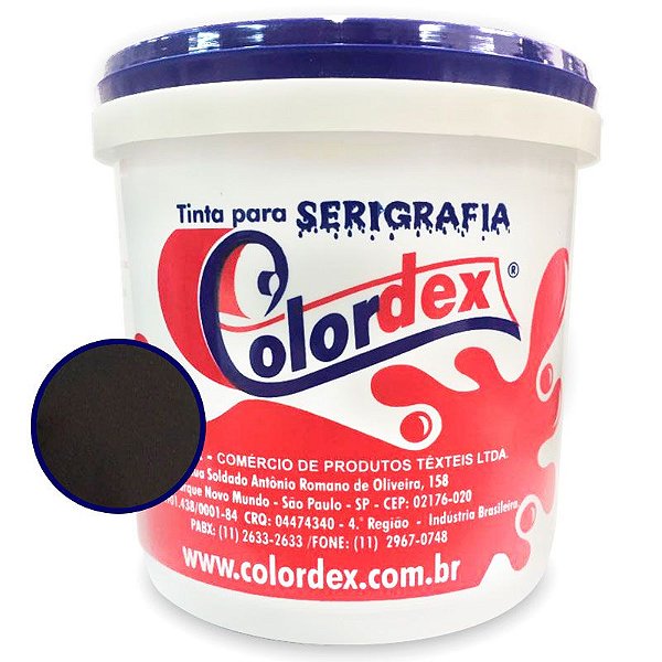 Tinta para Serigrafia Colordex Hidrocolor Cromia Preto (1Kg)