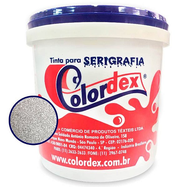 Tinta para Serigrafia Colordex Metalcolor Prata (1Kg)