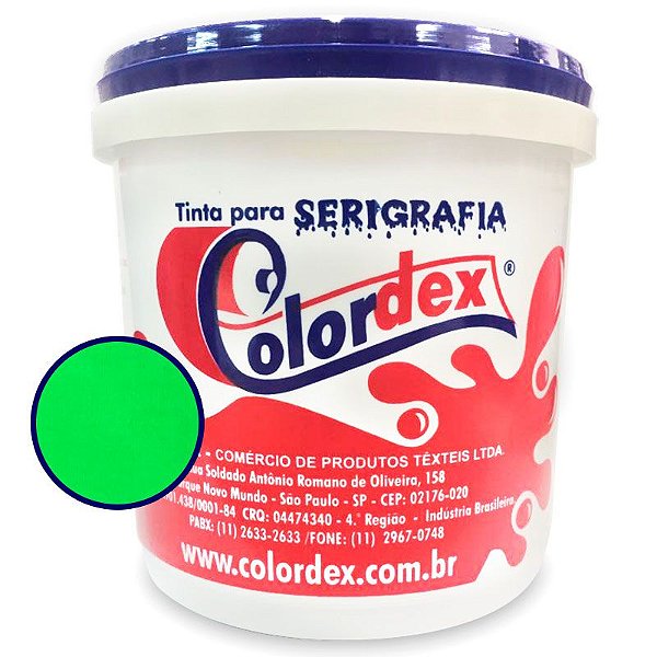 Tinta para Serigrafia Colordex Hidrocolor Mix Verde Fluor (900ml)