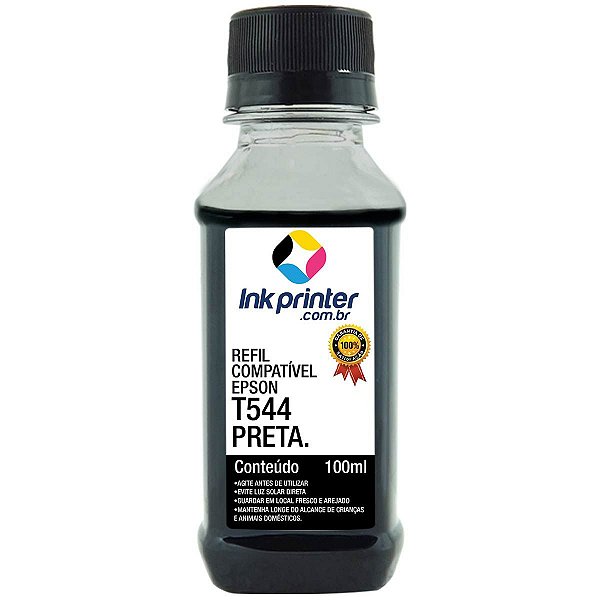 Tinta para Epson L3150 - Preto - Compatível Ink Printer  (T544 - 100ml)