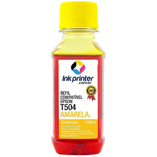 Tinta para Epson L6161 - Amarelo - Compatível InkPrinter (T504 - 100ml)