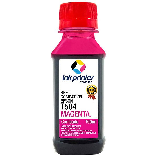Tinta para Epson L6171 - Magenta - Compatível InkPrinter (T504 - 100ml)