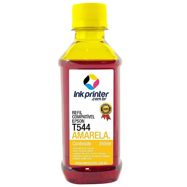 Tinta para Epson L3110 - Amarelo - Compatível Ink Printer (T544 - 250ml)