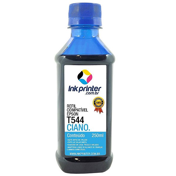 Tinta para Epson L3110 - Ciano - Compatível Ink Printer (T544 - 250ml)