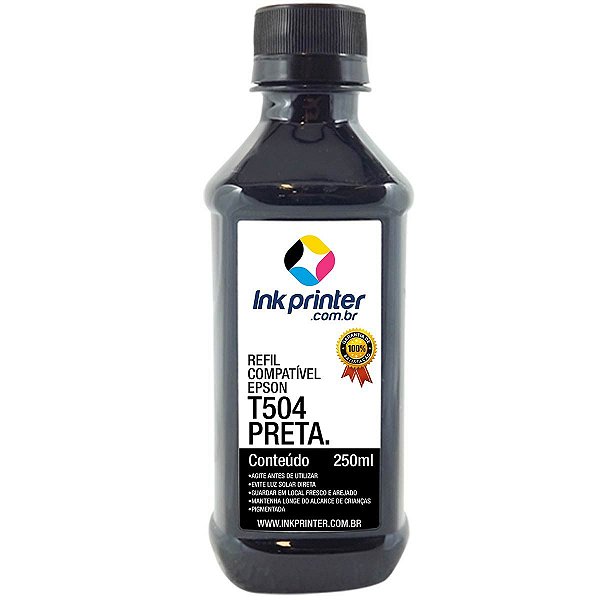 Tinta para Epson L6161 - Preto - Compatível InkPrinter (T504 - 250ml)