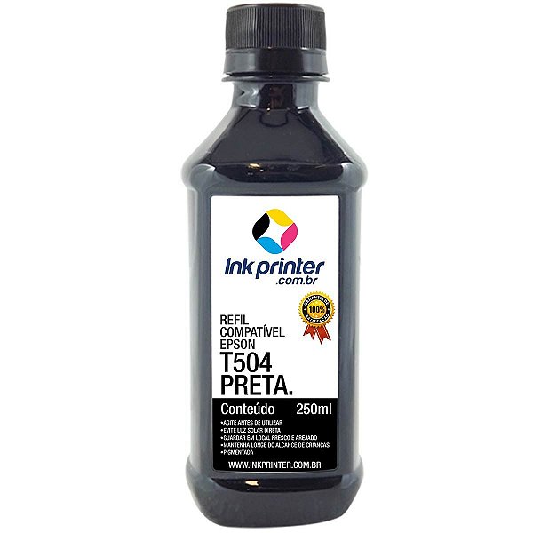 Tinta para Epson L6171 - Preto - Compatível InkPrinter (T504 - 250ml)