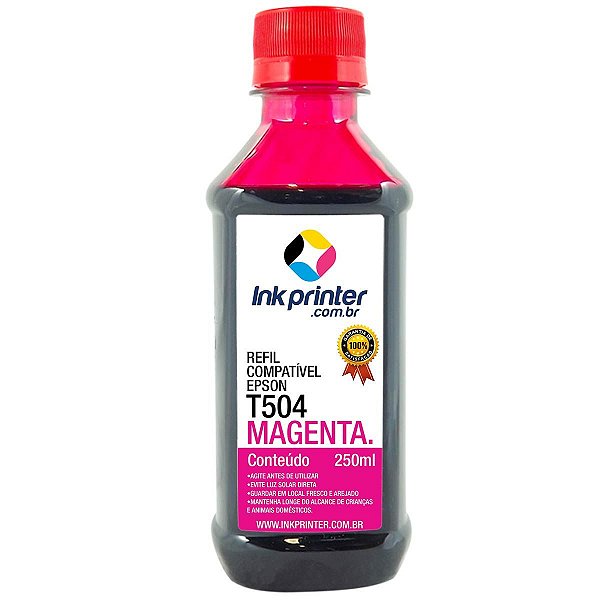 Tinta para Epson L6171 - Magenta - Compatível InkPrinter (T504 - 250ml)