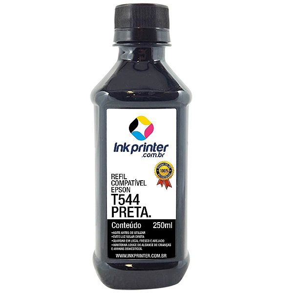 Tinta para Epson L3150 - Preto - Compatível Ink Printer (T544 - 250ml)
